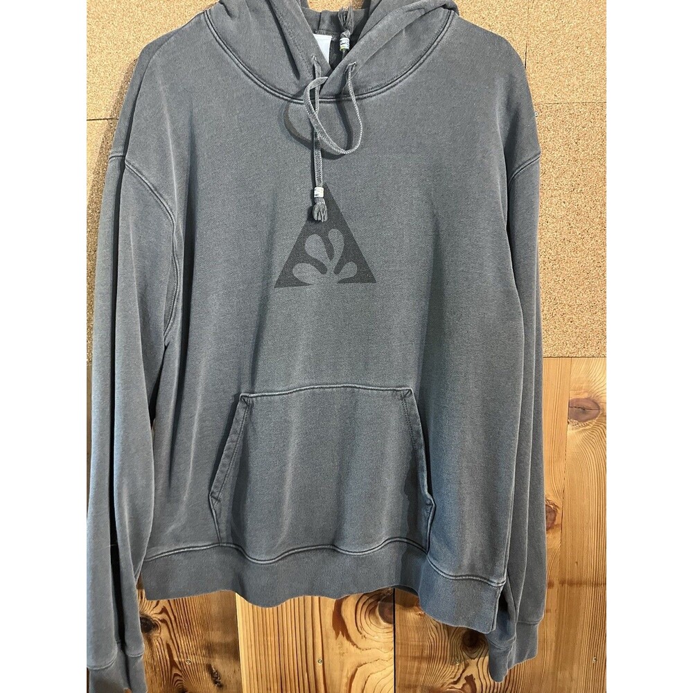 Wasted Co Logo Gray Sweatshirt Hoodie Sz Large USA Good Times Pocket Do Good